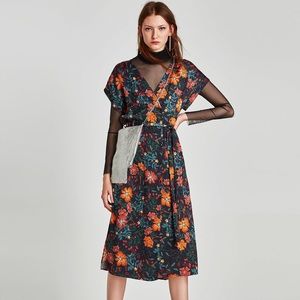 Zara Floral midi dress